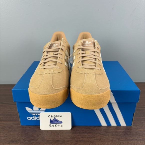 Adidas Originals Samoa Brown Beige White Athletic Sneakers JH9050 Men's Size - Picture 2 of 10